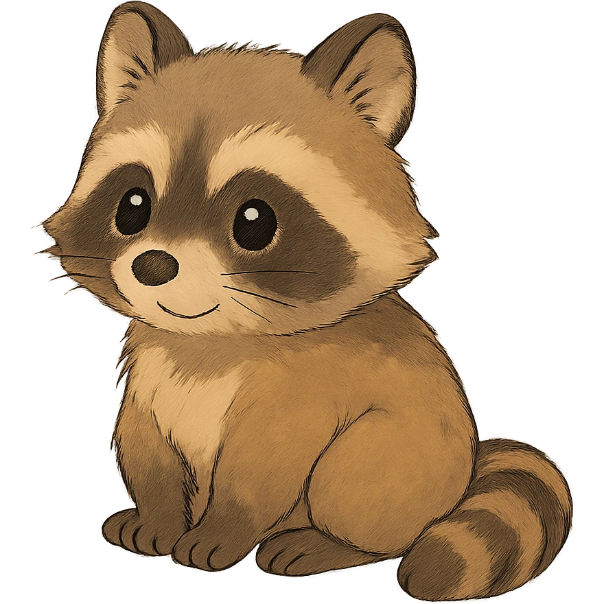 cute baby raccoon  emoji