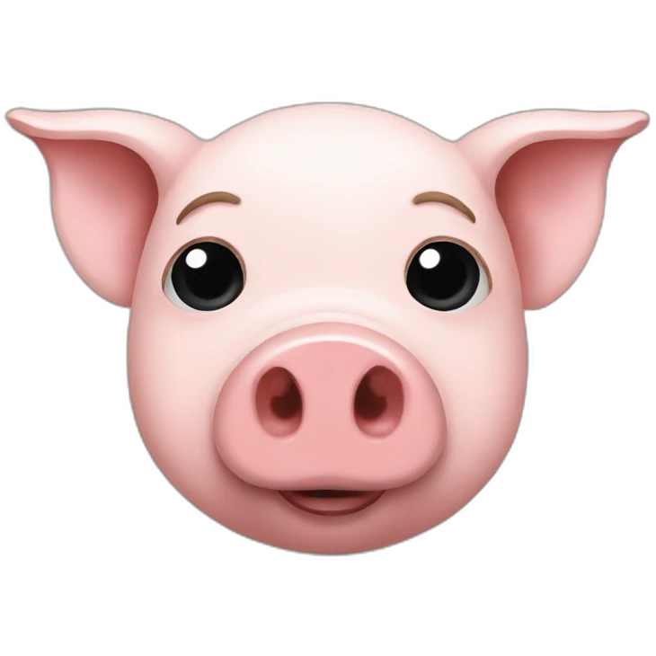 Pig with coffee emoji
