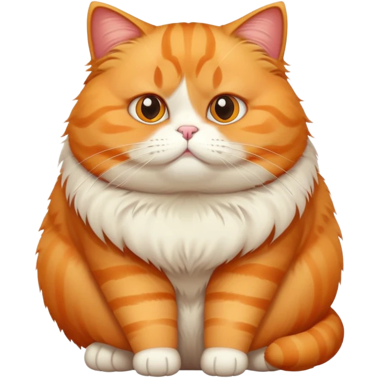 fat orange cat emoji