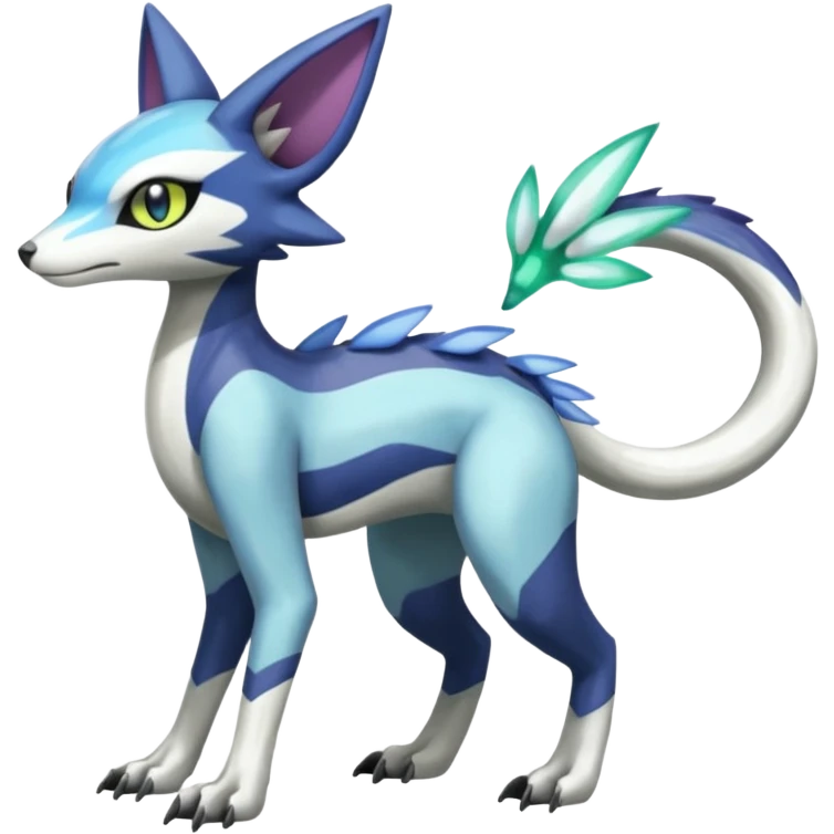 Meloetta-Sergal-Genet-Palkia-Dialga-hybrid-fusion-Fakémon-creature, full body emoji