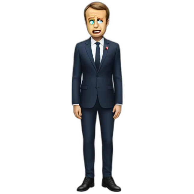 Emmanuel macron crying full body emoji