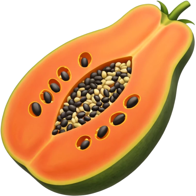 Papaya with seeds emoji