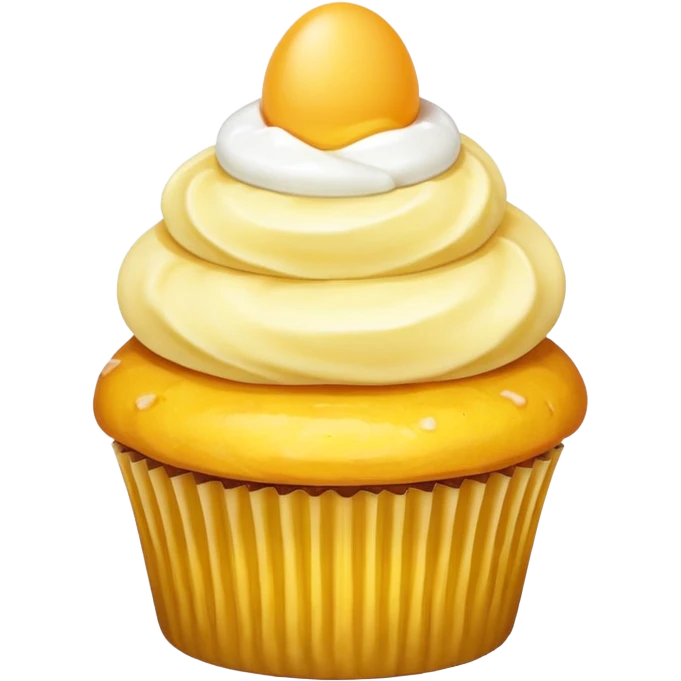 Cupcake With Egg Yolk emoji