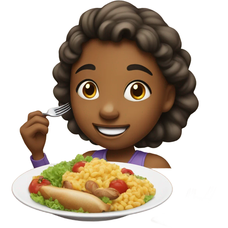 girl eating emoji
