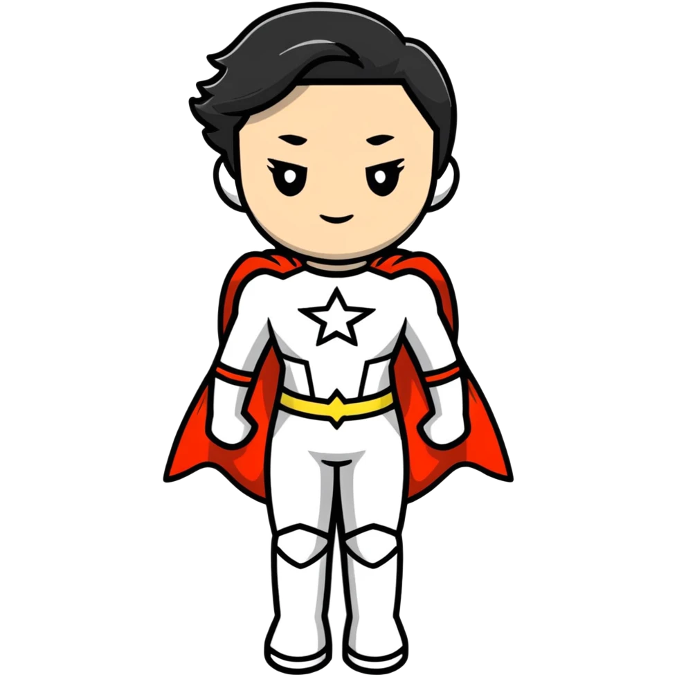 female superhero character emoji