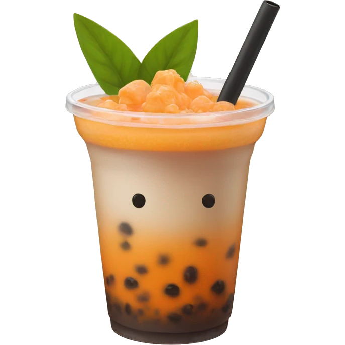 Boba Thai tea  emoji
