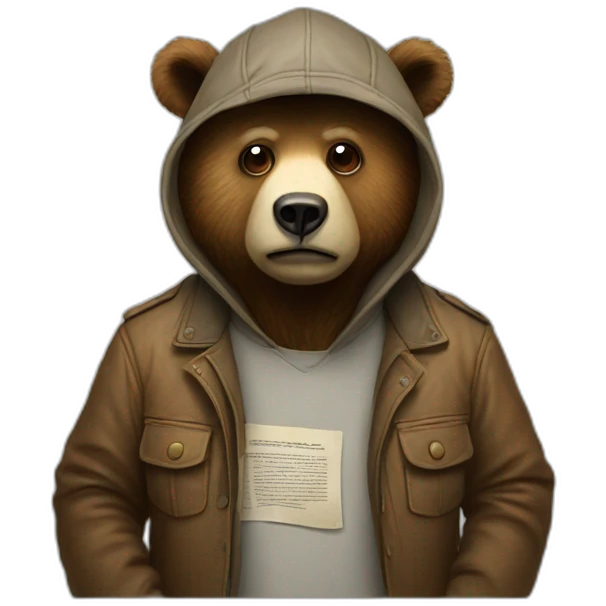 conspiracy bear emoji