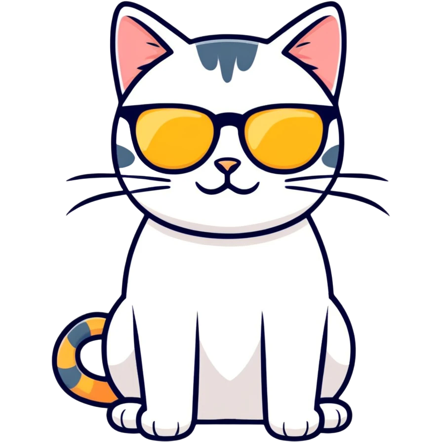 Cat with sunglasses emoji
