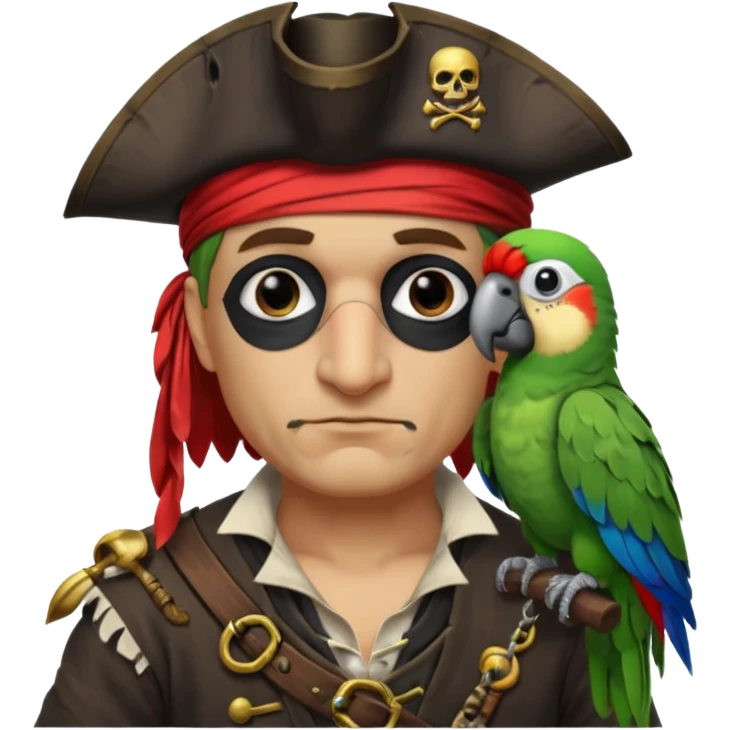 pirate and parrot emoji