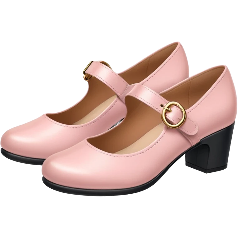 Soft pink Mary Jane shoes emoji