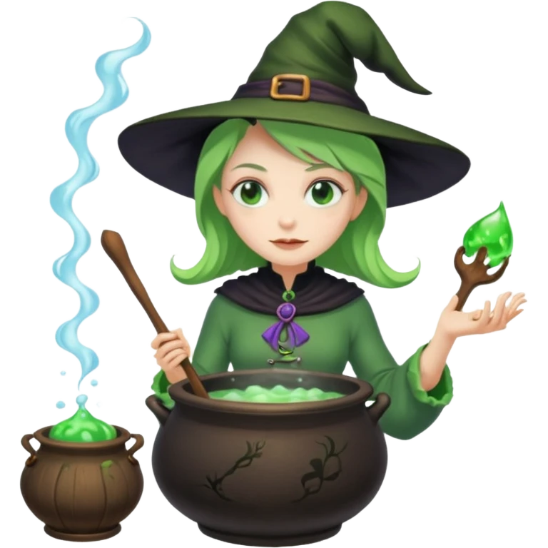 green witch cooking potion emoji