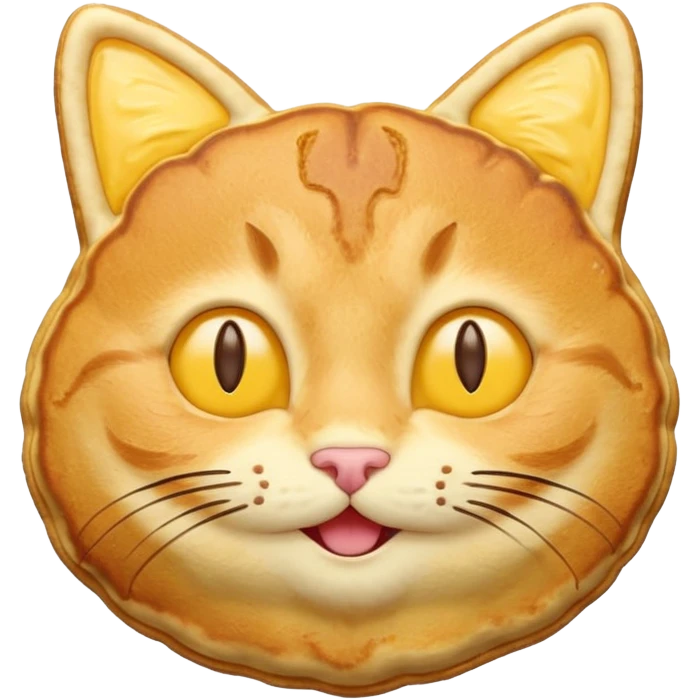 cat as pancake nice yellow pancakes like emoji emoji