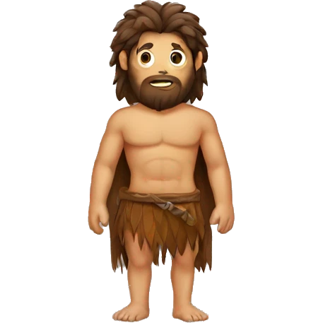 cave man clothes of leather emoji
