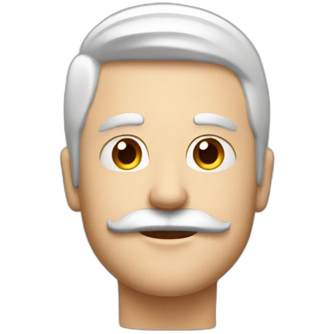 man with red and white horizontal stripe t short and moustache emoji