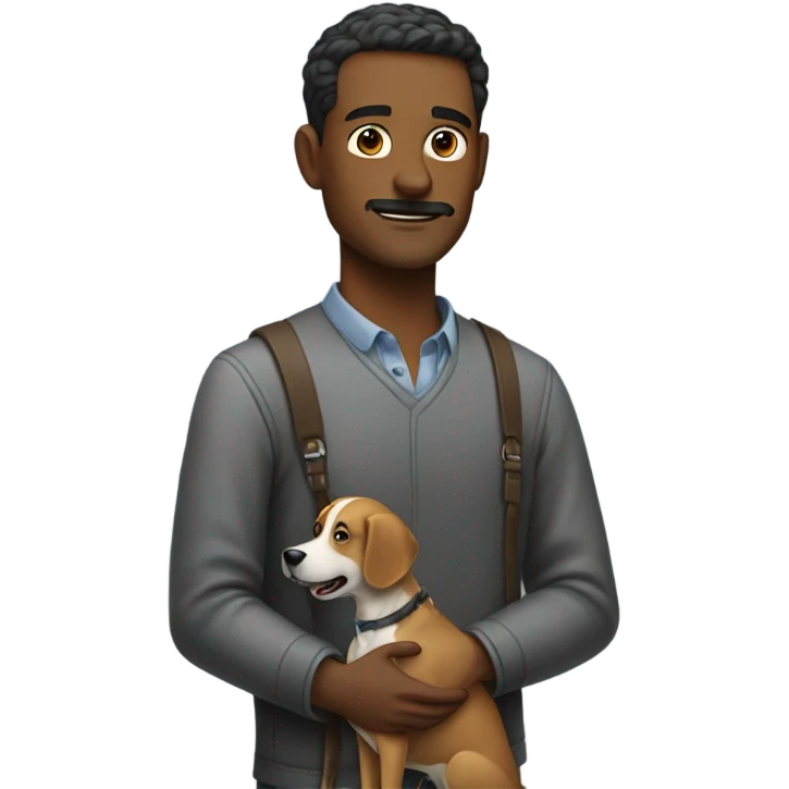 Man with dog emoji