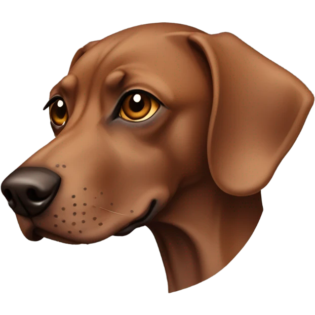 Viszla dog, color: black and brown emoji