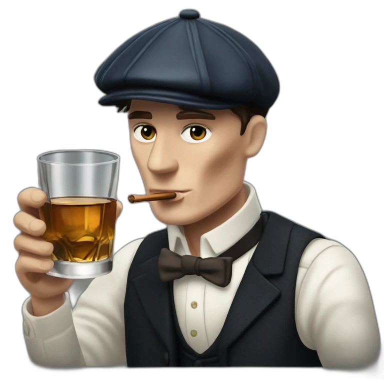 Tommy shelby peaky blinders drinking whisky emoji