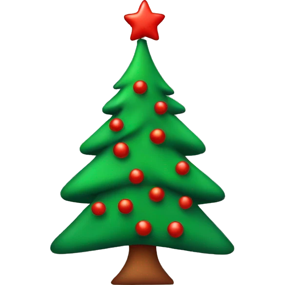Red Christmas tree emoji