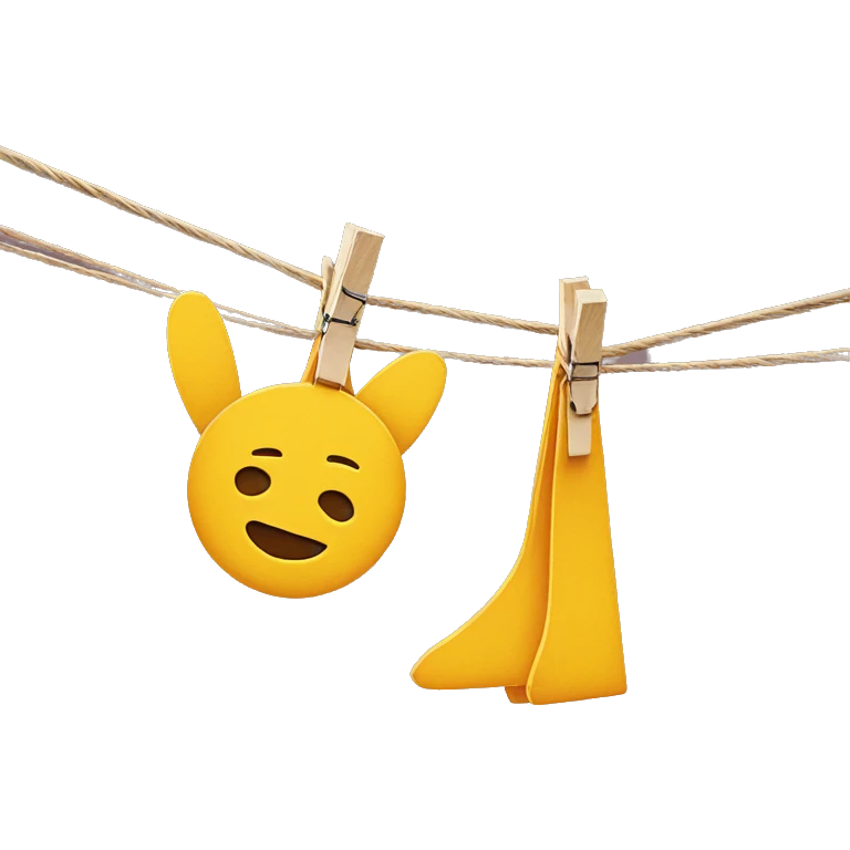 ears hung on clothespins emoji