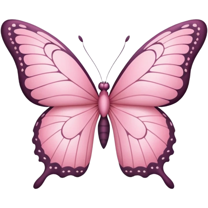 Pink butterfly emoji