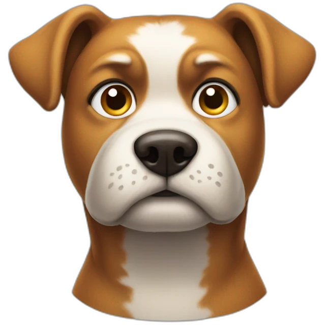 Dog from the side looking askance emoji