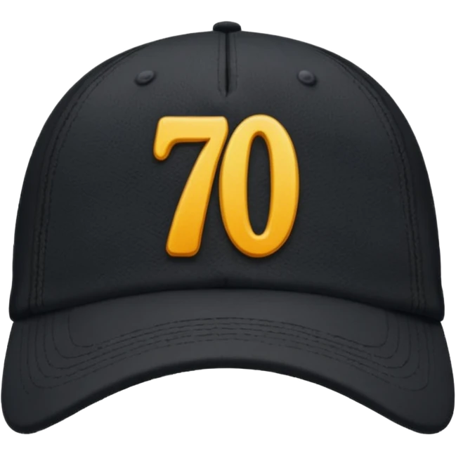 A black cap with the number 701 on the front  emoji