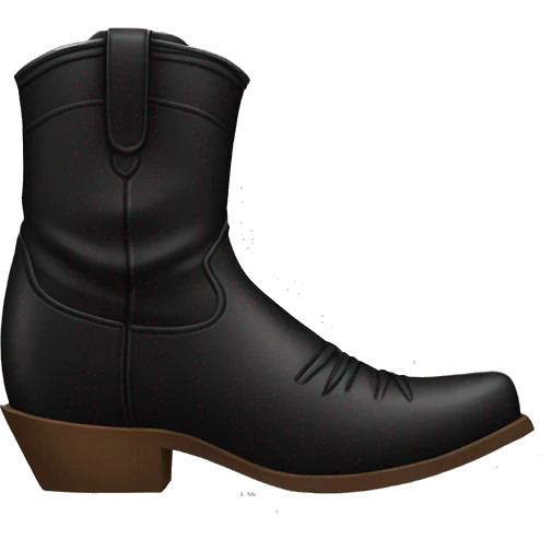 Black cowboy boots emoji