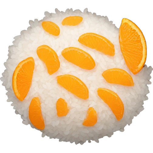 bowl of rice nctto oranges emoji