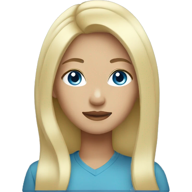 Woman Blonde asian blue eyes  emoji