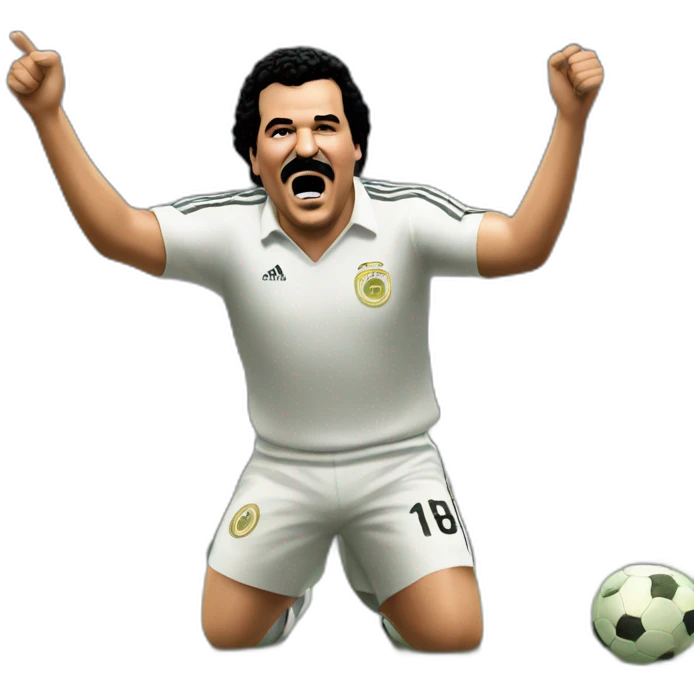 pablo escobar celebrating goal emoji