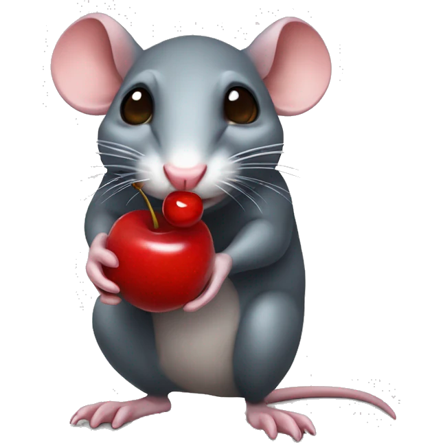 Rat eating a cherry  emoji