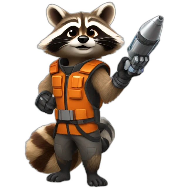 Rocket the raccoon emoji