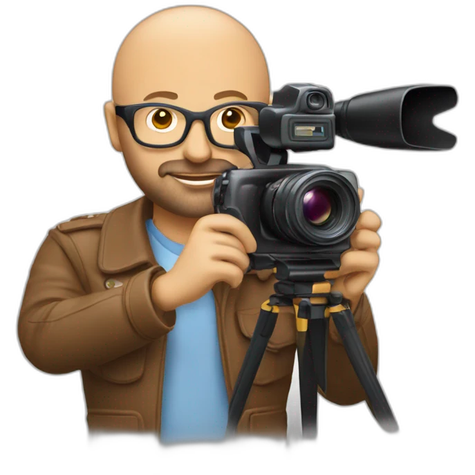 joe bastianich with a camera shooting emoji