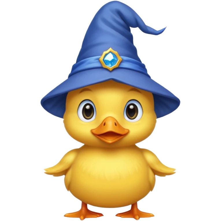 baby duck with wizard hat
 emoji