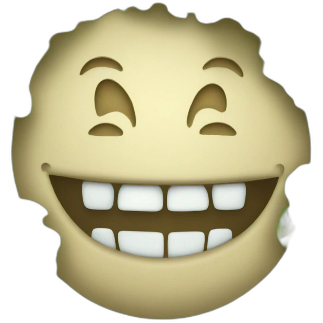 Lettuce with teeth emoji