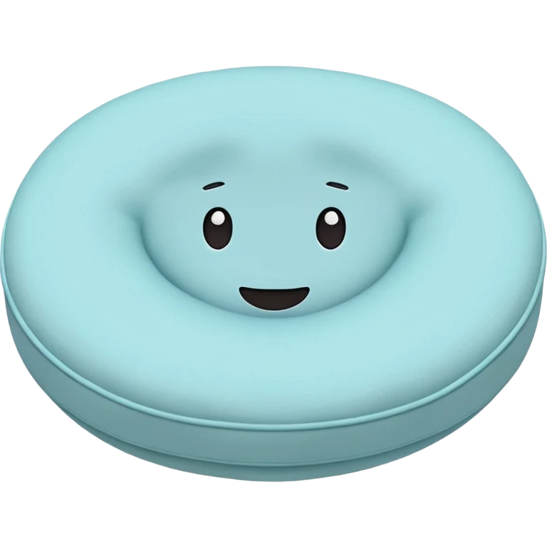 simple cute cushion shaped like a seat pad emoji