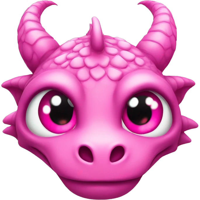 Pink dragon with hearts as eyes  emoji