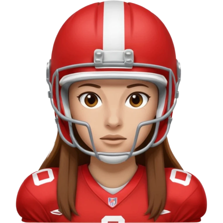 Long Haired Football Players, Female player  emoji