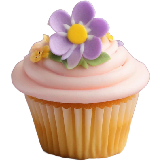 Vintage Valentine's Day cupcake emoji