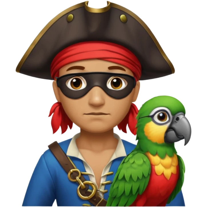 pirate and parrot emoji