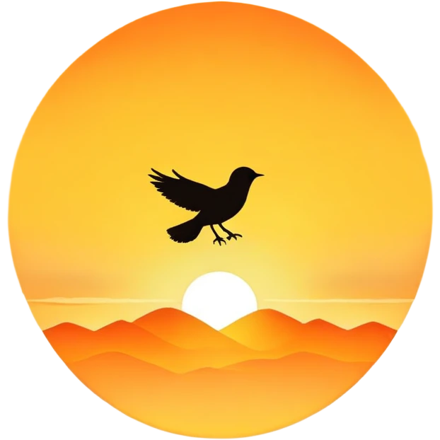 bird on sunrise emoji