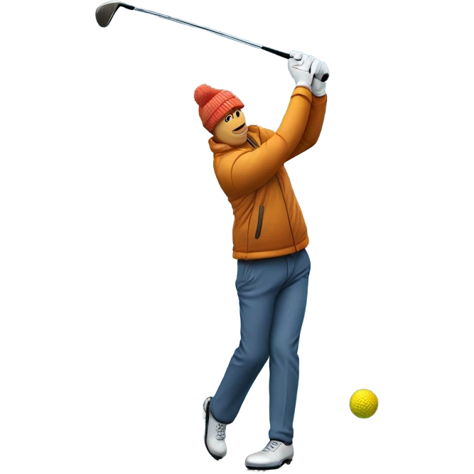 Golfing on ice emoji