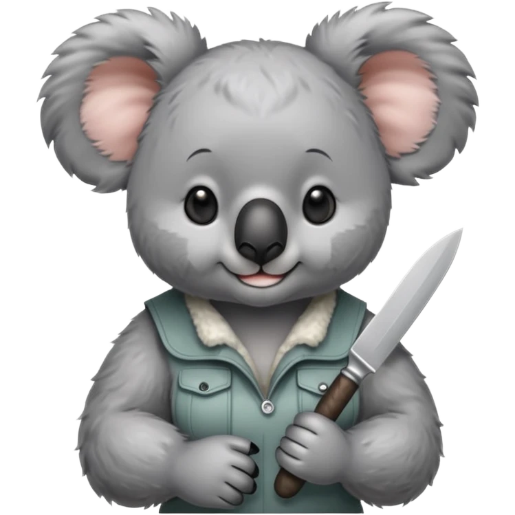Female koala with knife emoji