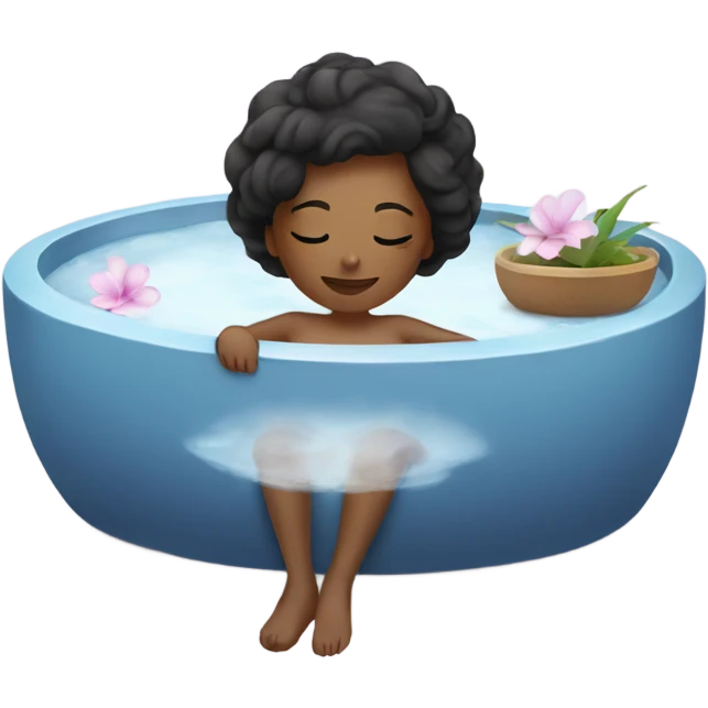 Girl relaxing in spa emoji