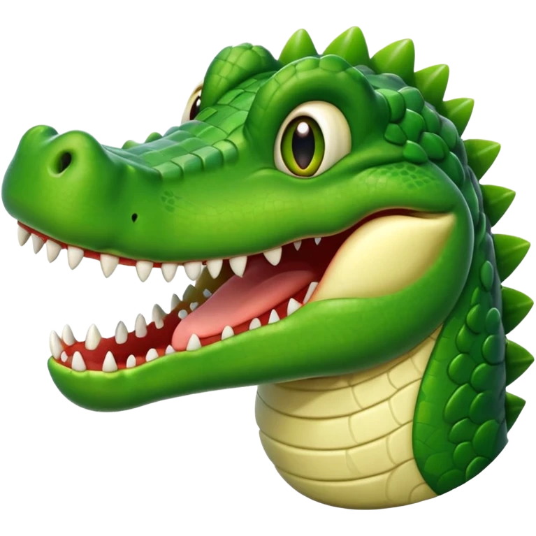 crocodile, open mouth, playful emoji