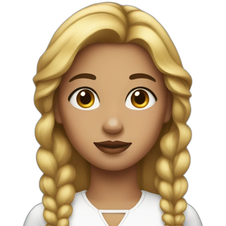 Fille maquillée emoji