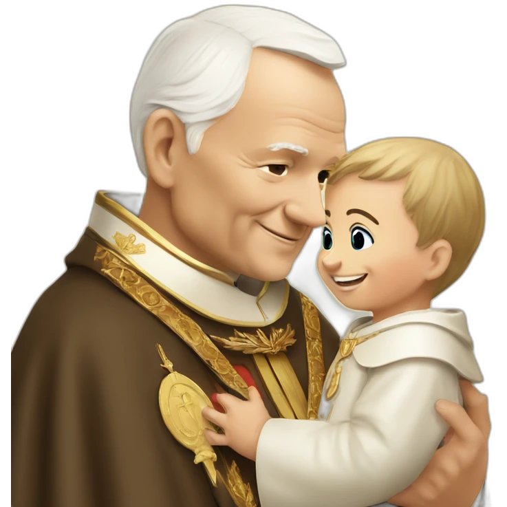 John Paul Ii with child emoji