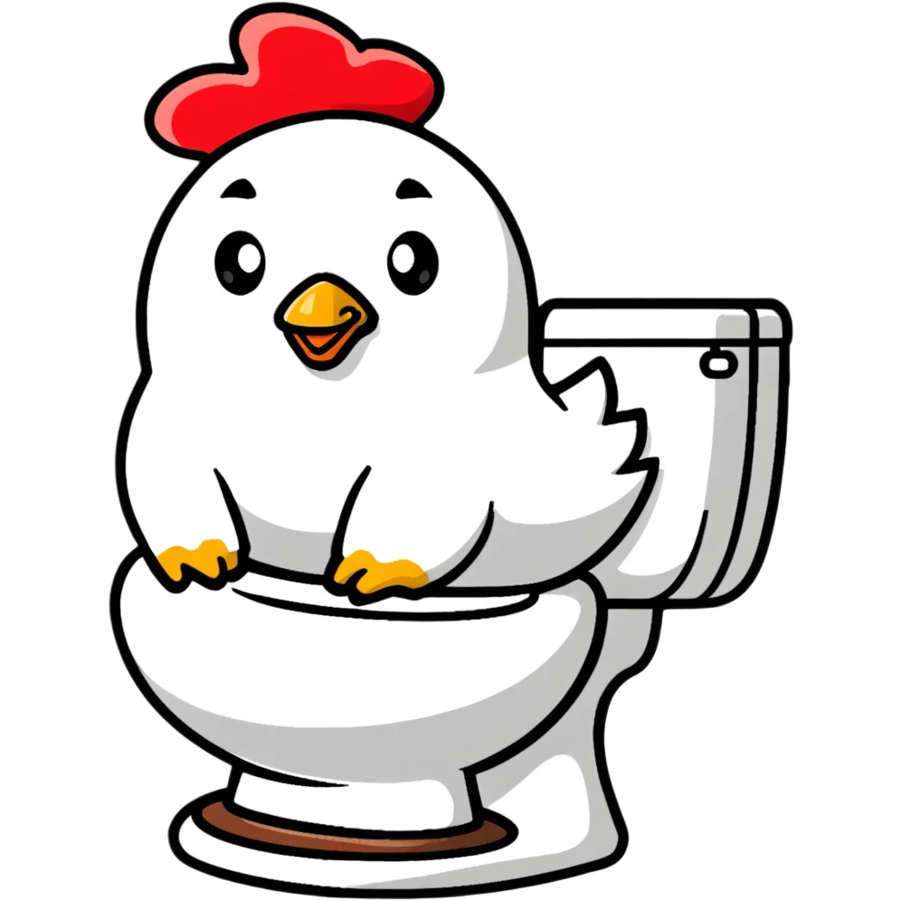 chicken nugget on the toilet emoji