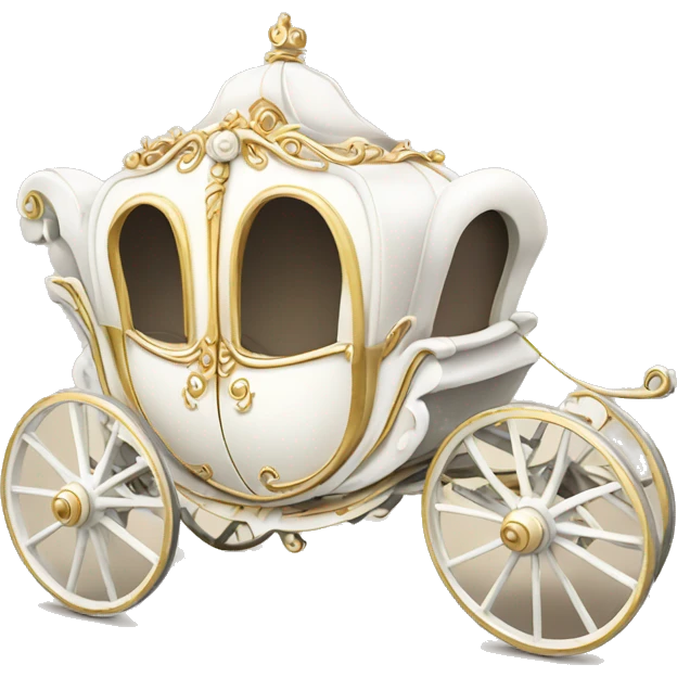 white Vintage pretty Princess carriage  emoji