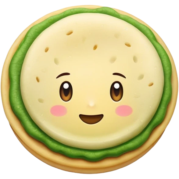 Arepa solo de color verde  emoji